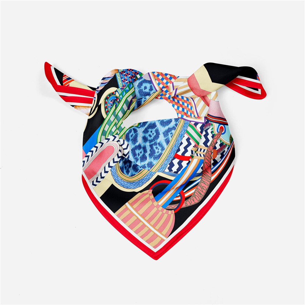 Idalia Black Silk Scarf Small / 53cm