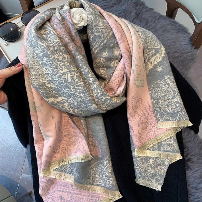 Pink Felicity Luxurious Pashmina Scarf Shawl Wrap