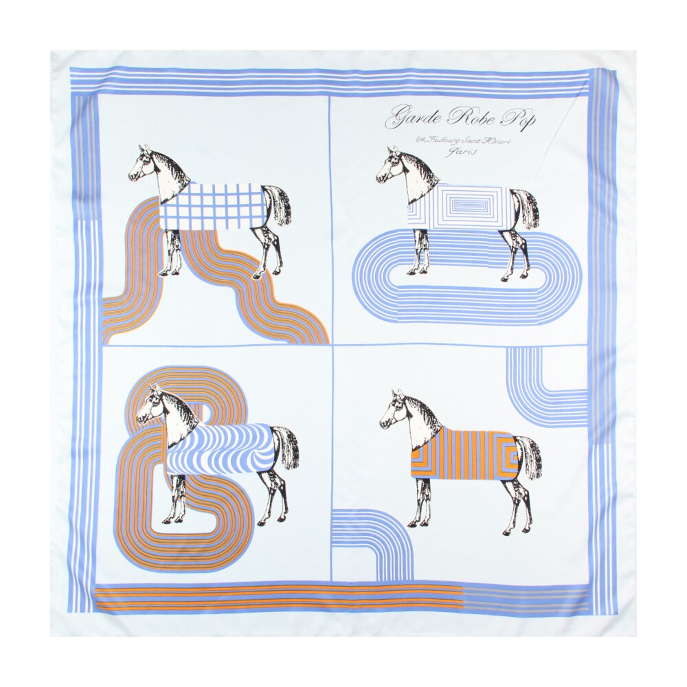 Tomassa Blue Silk Scarf