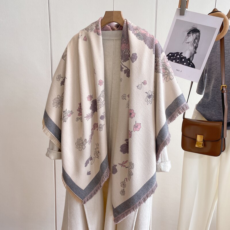 Marin Luxurious Square Shawls Scarves