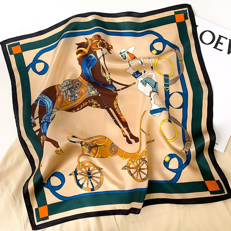 Graziella Beige Silk Scarf