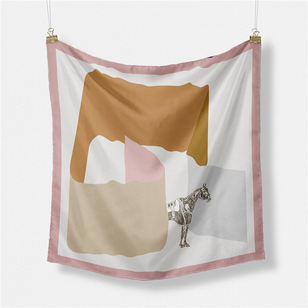 Bruna Pink Silk Scarf