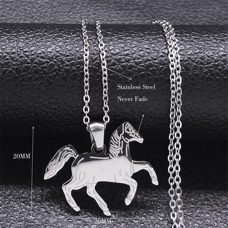 Stainless Steel Horse Necklaces