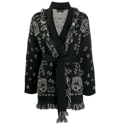 Black Ahanu Oversized Cardigan Jacket