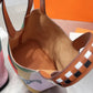 Aurelia Small Leather Bucket Bag / Brown & Beige