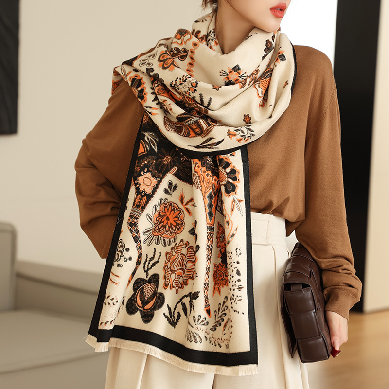 Theoline Pashmina Scarf Beige