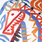 Sooo Arty Blue Silk Scarf / 90cm