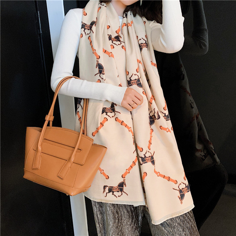 Emilienne Pashmina Scarf Orange