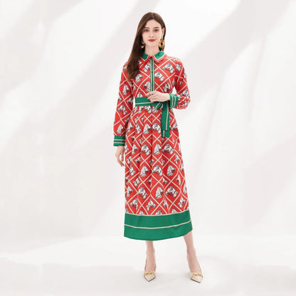 Equestrian Print Dress