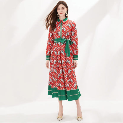 Equestrian Print Dress