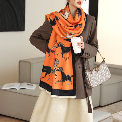 Huguette Pashmina Scarf Orange