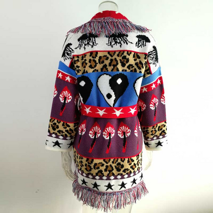 Red Tallulah Oversized Cardigan Jacket