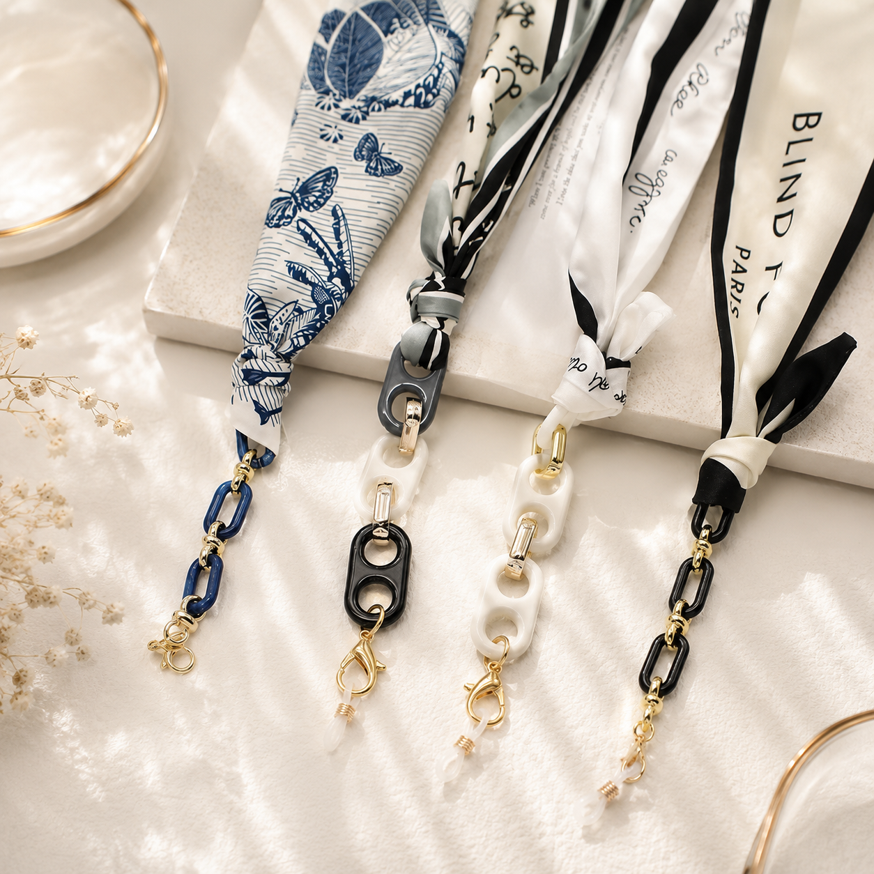 Silky Scarf Glasses Chain
