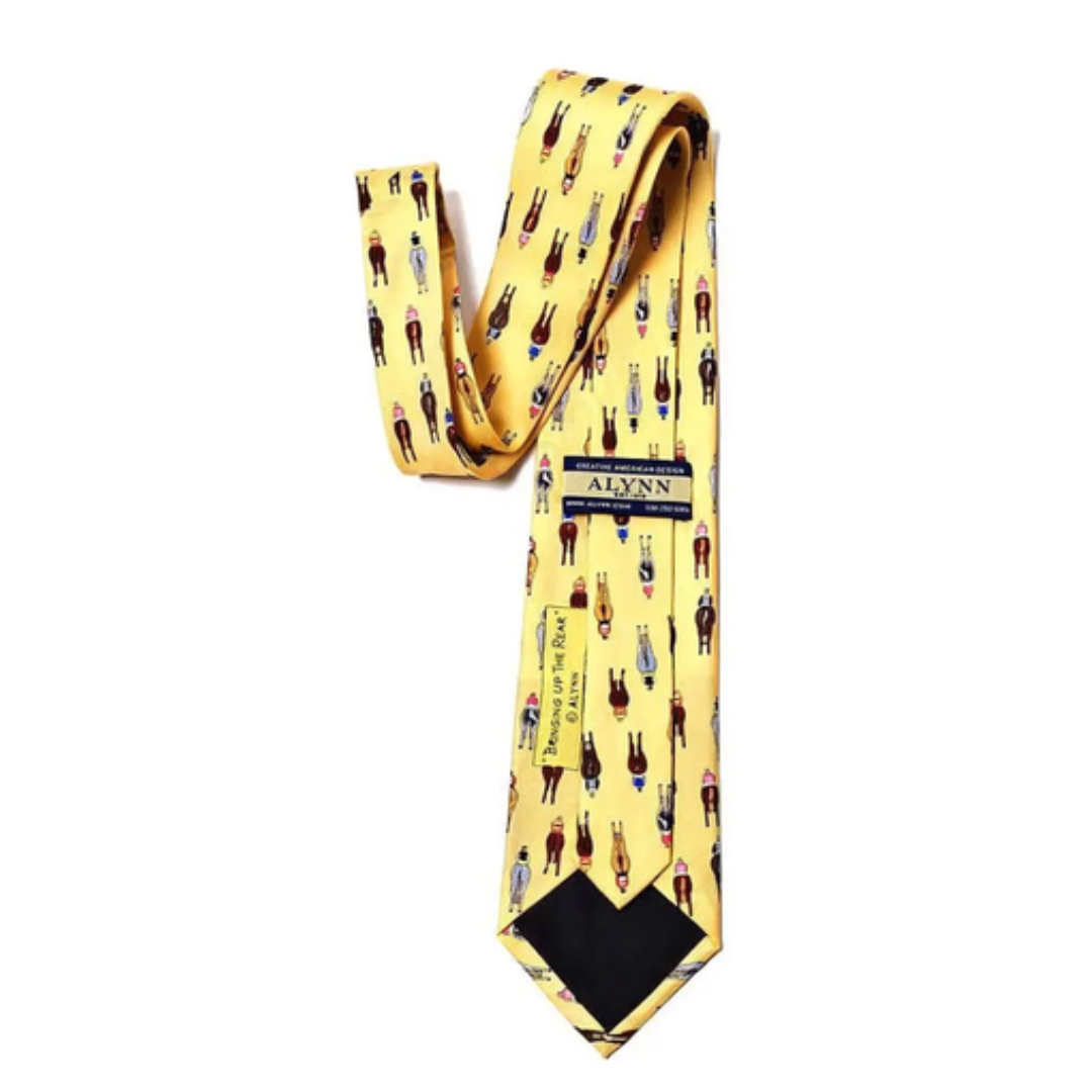 Men's Tie Horse Yellow