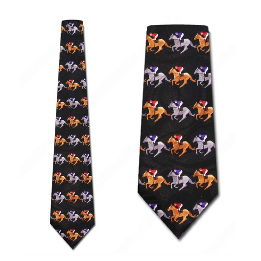 Men's Tie Horse Black