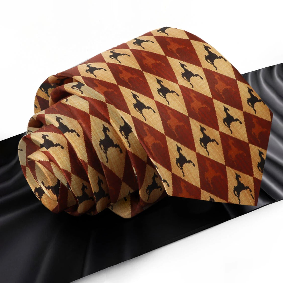 Men's Tie Horse Red