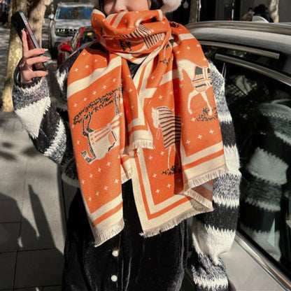 Bettona Pashmina Scarf Orange