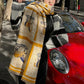 Bettona Pashmina Scarf Yellow & Navy