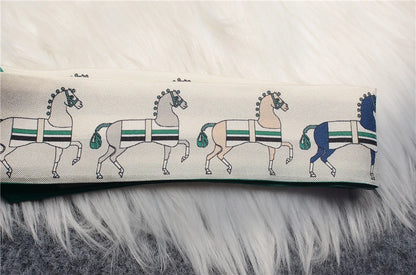 Mira Green Twilly Skinny Scarf
