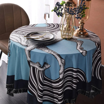 Cassaro Horse Print Velvet Tablecloth