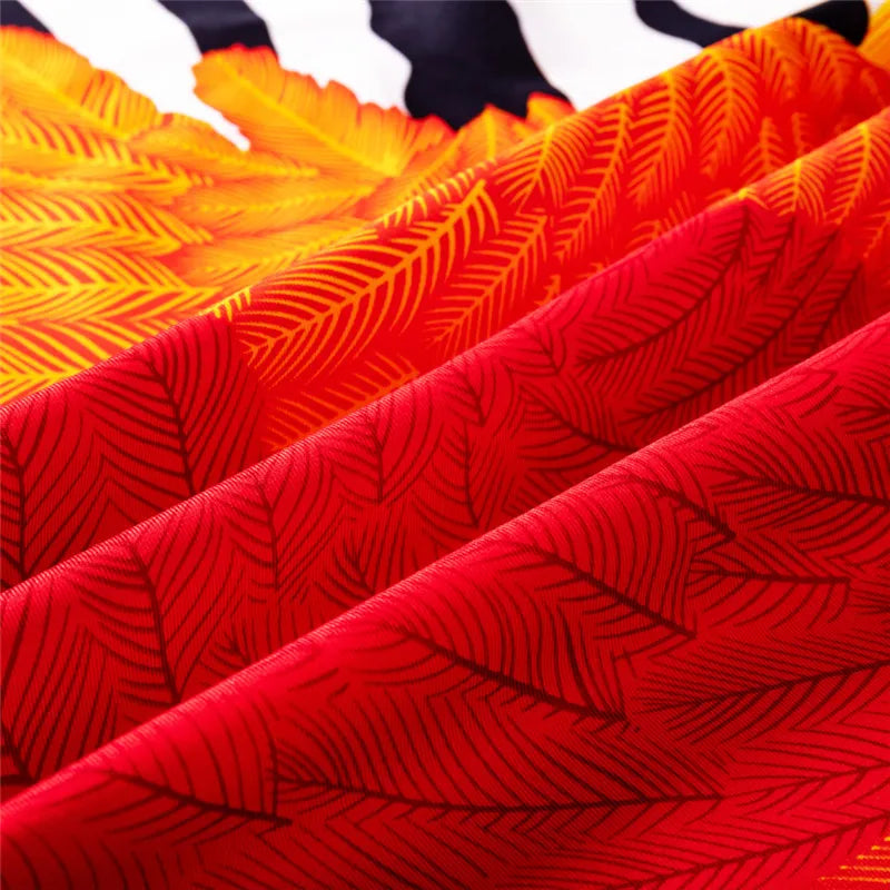 Zebra Wings Orange Silk Scarf / 90cm