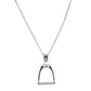 Silver Stirrup Necklace (Platinum Plated)