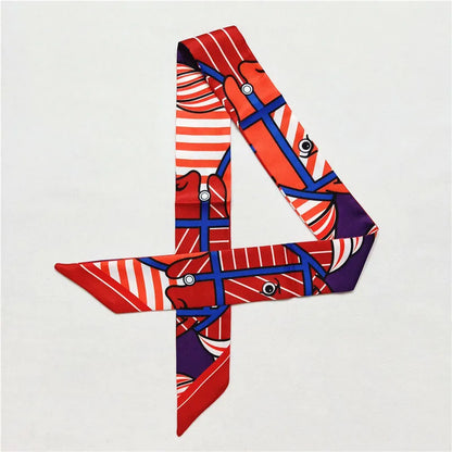 Lana Red Twilly Skinny Scarf