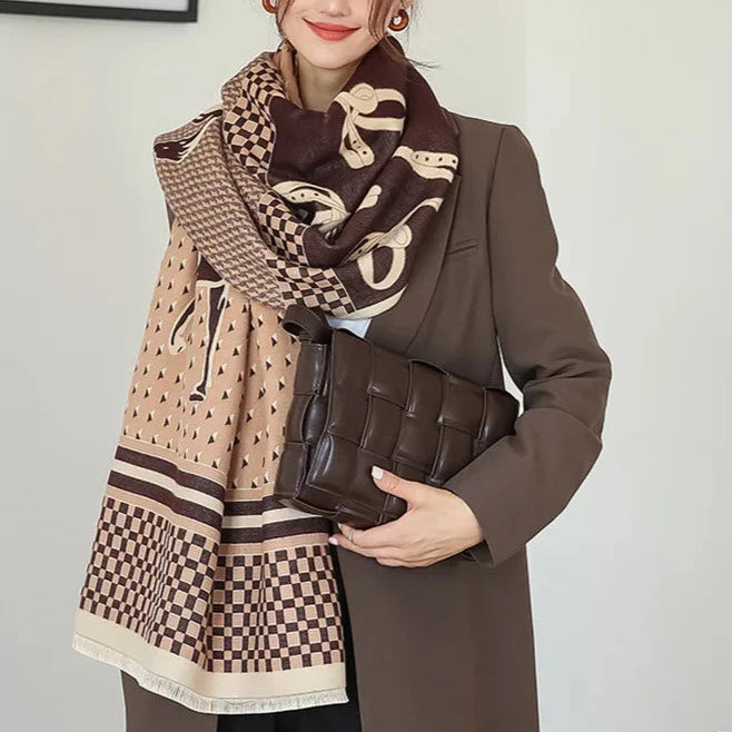 Marcelle Pashmina Scarf Brown