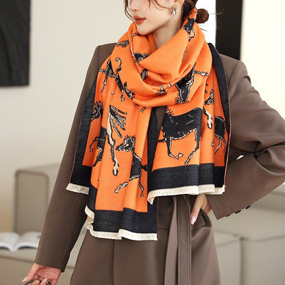 Huguette Pashmina Scarf Orange