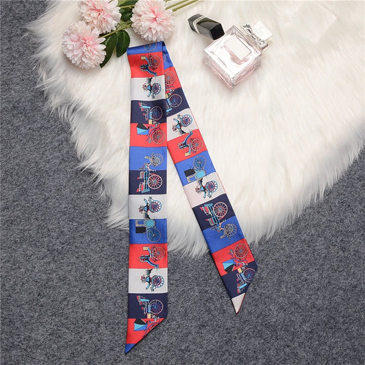 Brana Blue Twilly Skinny Scarf