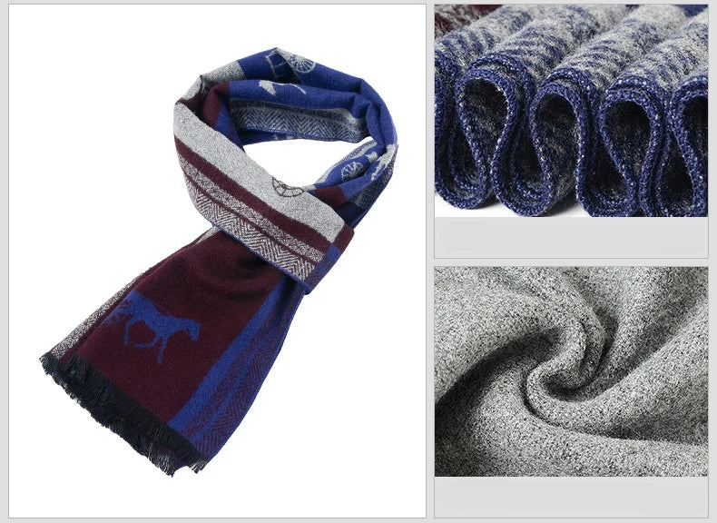 Romulus Blue Men's Scarf