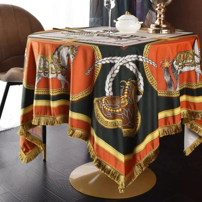 Magasa Horse Print Velvet Tablecloth