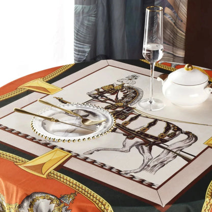 Magasa Horse Print Velvet Tablecloth
