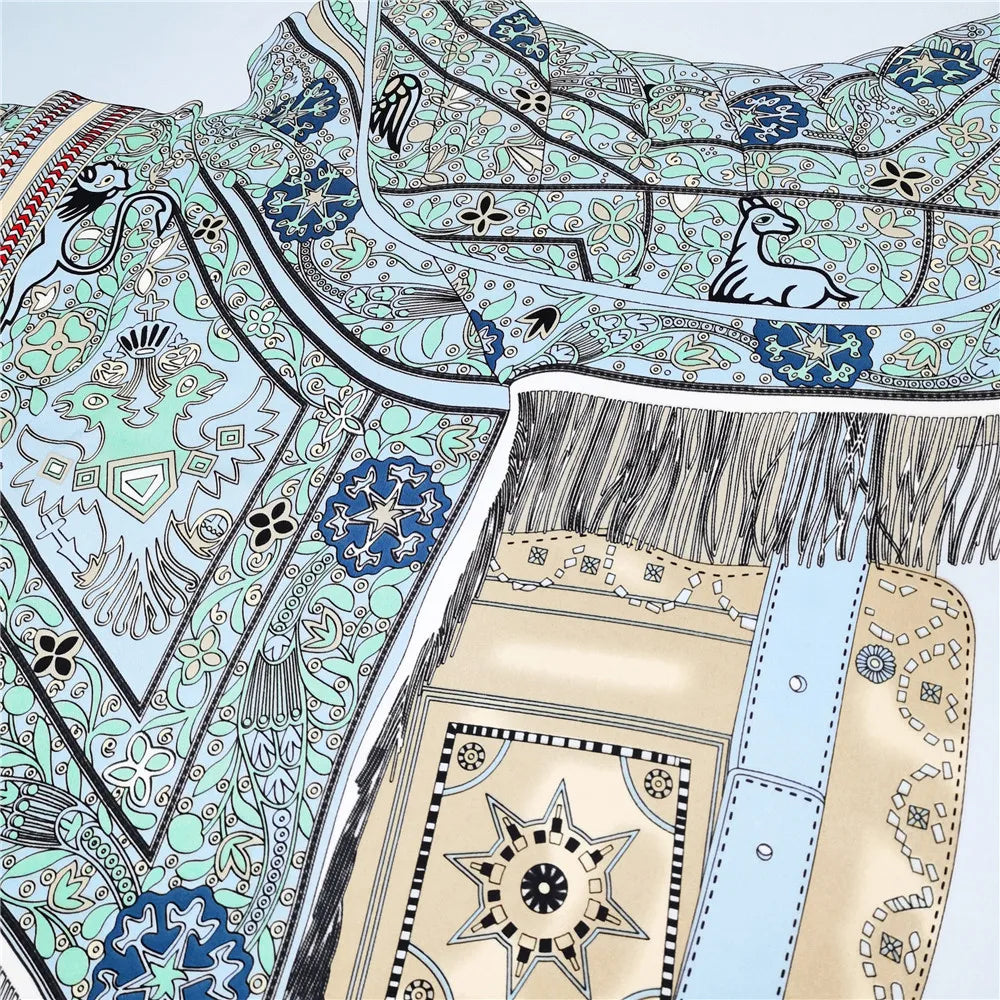 Elisabetta Sky Blue Silk Scarf / 90cm