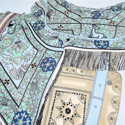 Elisabetta Sky Blue Silk Scarf / 90cm