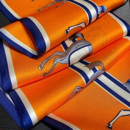 Parthena Orange Long Twilly Scarf