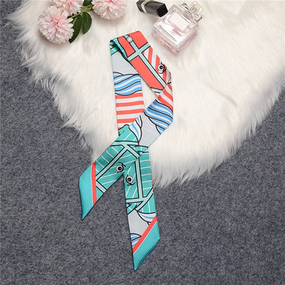 Lana Turquoise Twilly Skinny Scarf