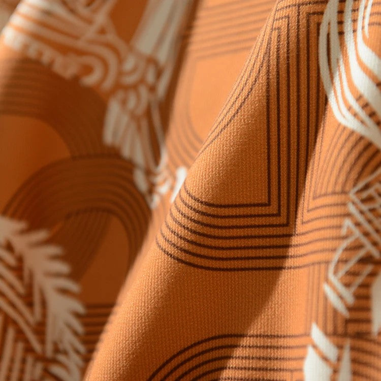 Baldassare Horse Print Blanket Orange