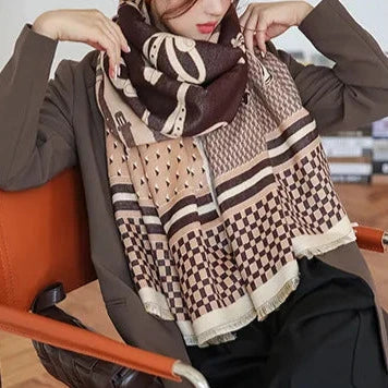 Marcelle Pashmina Scarf Brown