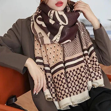 Marcelle Pashmina Scarf Brown