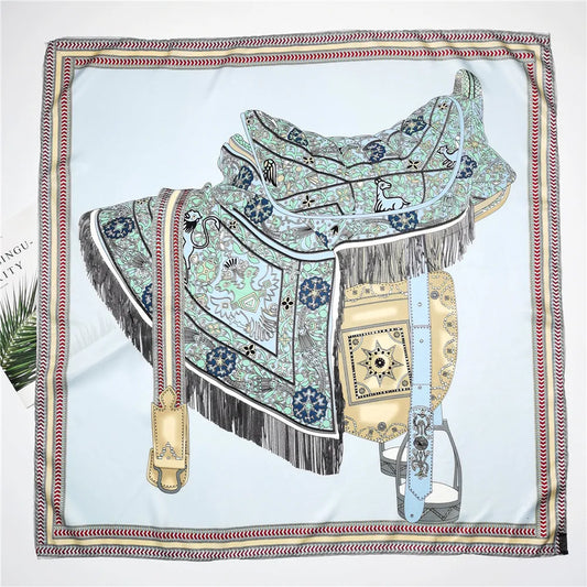 Elisabetta Sky Blue Silk Scarf / 90cm