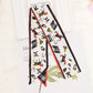 Ema White Twilly Skinny Scarf