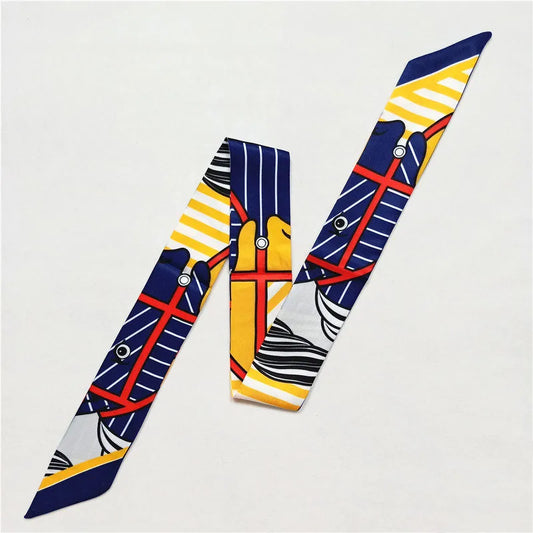 Lana Navy Twilly Skinny Scarf