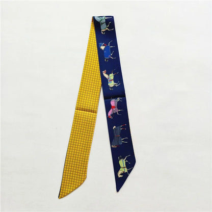 Boda Navy Twilly Skinny Scarf