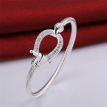 Silver Horseshoe Bracelet