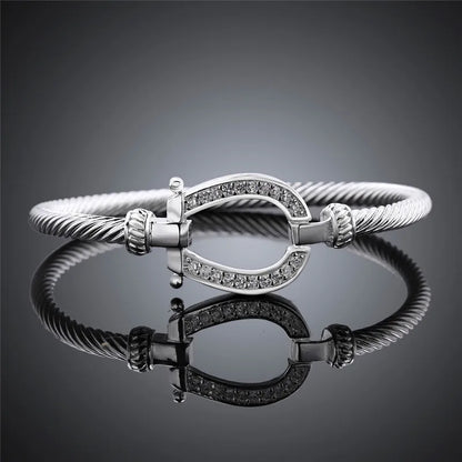 Silver Horseshoe Bracelet