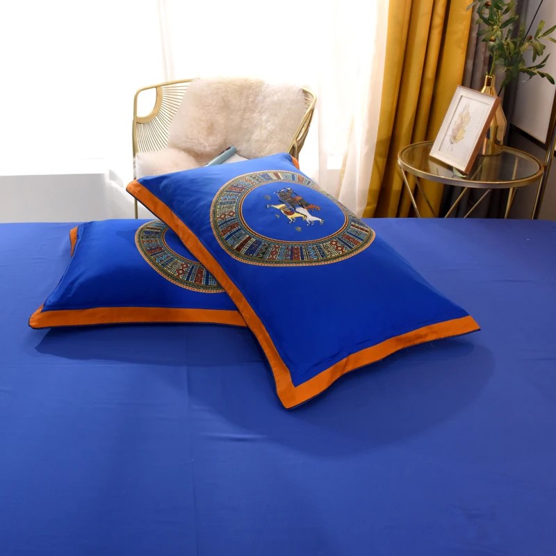 4-Piece Sateen Bedding Set (Jules / Blue)