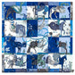 Mythology Blue Silk Scarf / 90cm