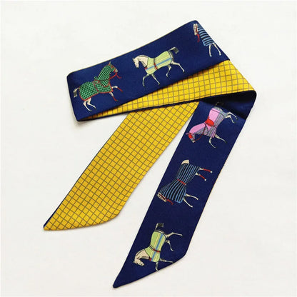 Boda Navy Twilly Skinny Scarf