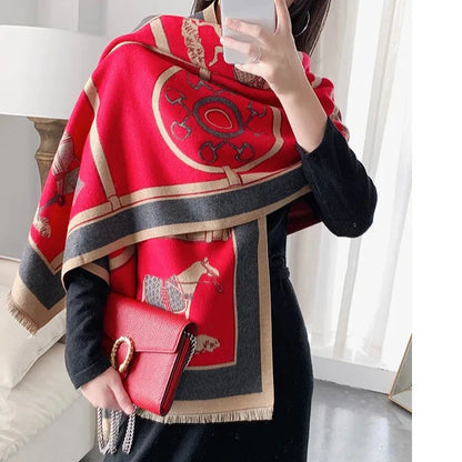 Nour Pashmina Scarf Red